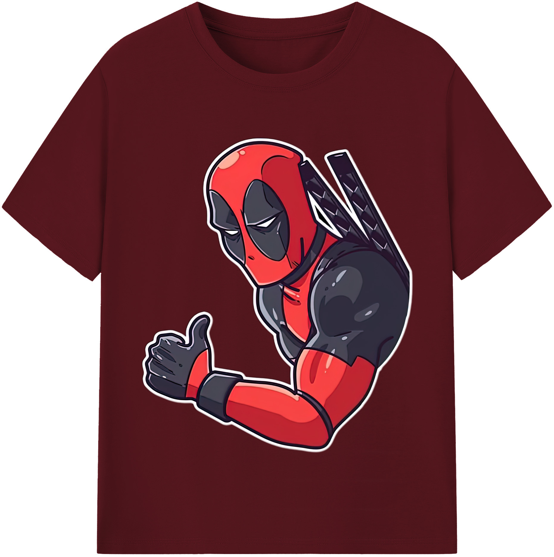 （画像用） Deadpool デッドプール 綿100％半袖Tシャツ（フロントプリント）